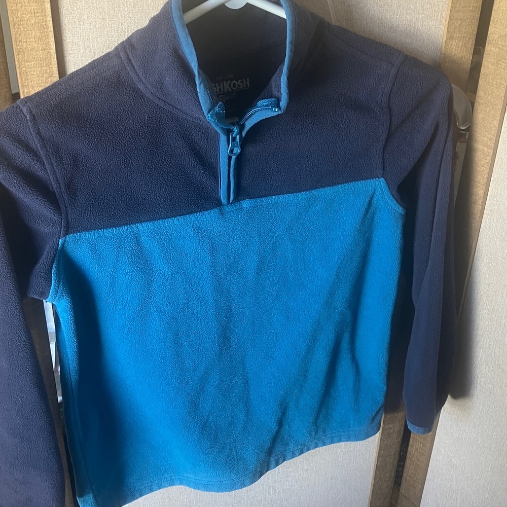 FINAL MARKDOWN OshKosh B'gosh children’s Two-Tone 1/4 Zip-Up fleece 7
